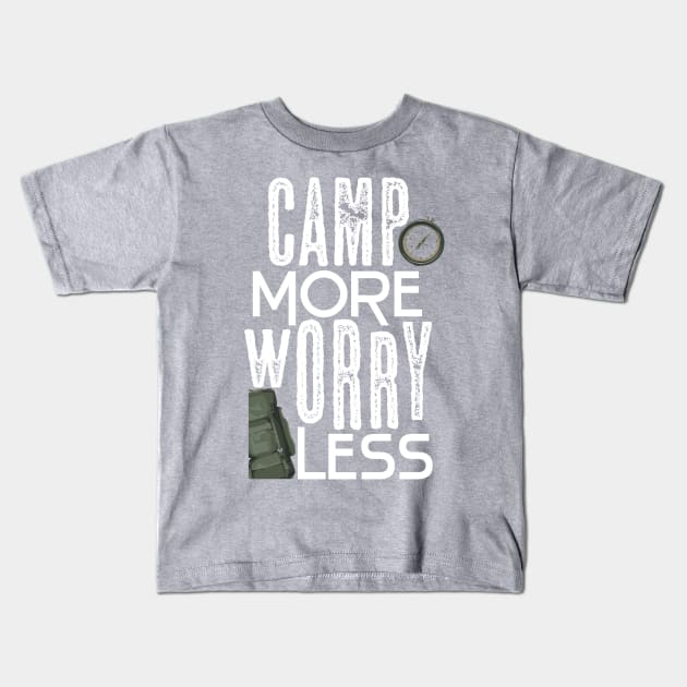 Worry Camper Kids T-Shirt by TeePixelate
